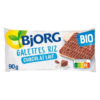 Bjorg Galettes Riz Chocolat au Lait Bio, 90g
