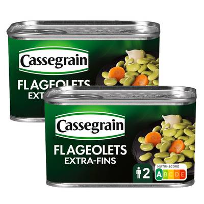 Cassegrain Flageolets préparés extra-fins, Lot de 2x265g