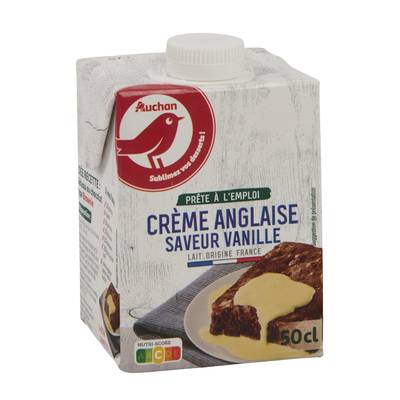 Auchan Crème anglaise saveur vanille UHT, 50cl