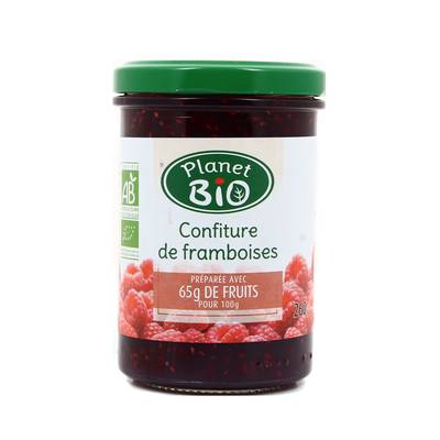Planet Bio Confiture framboises bio, 260g