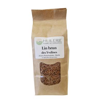 Huilerie Plaine de Versailles Graines de Lin brun cultivé dans les Yvelines, 500g