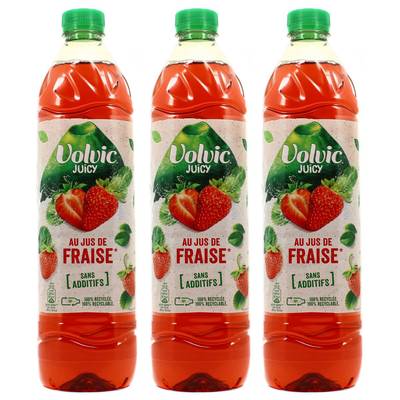 Volvic Juicy Au jus de fraise, 3x1,5L