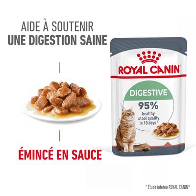 Royal Canin Sachets en Sauce Digest Sensitive Digestion Saine pour Chat Adulte, 12x85g