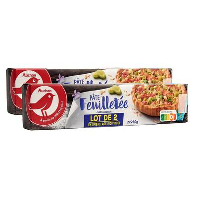 Auchan Pâte Feuilletée, Lot de 2 - 2x260g