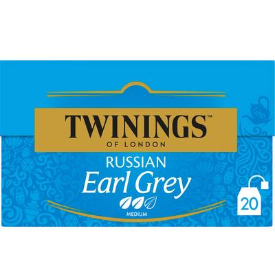 Twinings Thé noir Russian Earl Grey, 20 sachets
