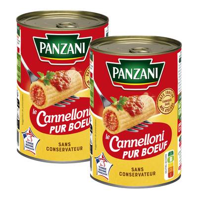 Panzani Cannelloni pur Boeuf, Lot de 2x400g