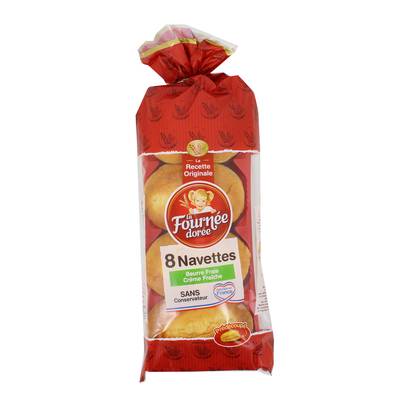 La Fournée Dorée Navettes au Beurre, 8 pains - 400g
