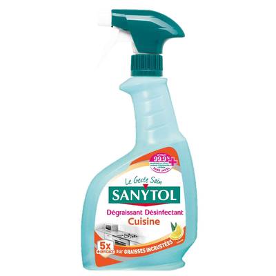 Sanytol Dégraissant désinfectant cuisine zeste d'agrumes, 500ml