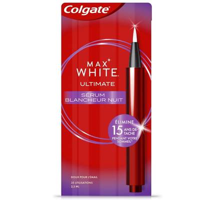 Colgate Sérum Blancheur Nuit Pour Dents Max White Ultimate, 3ml