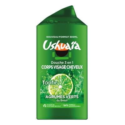 Ushuaïa Gel Douche 3-en-1 Corps-Visage-Cheveux, 300ml