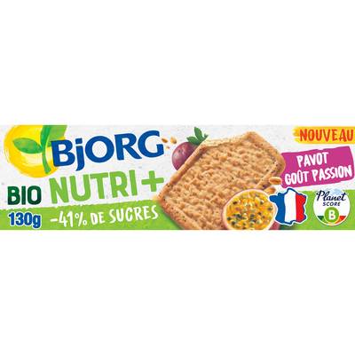 Bjorg Biscuits Pavot Goût Passion Nutri+ Bio, 130g