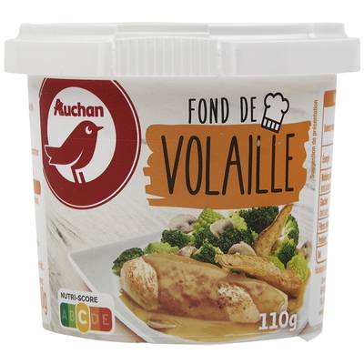 Auchan Fond de volaille déshydraté avec bec verseur, 110g