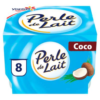 Perle de lait Yaourt Noix de Coco, 8x125g