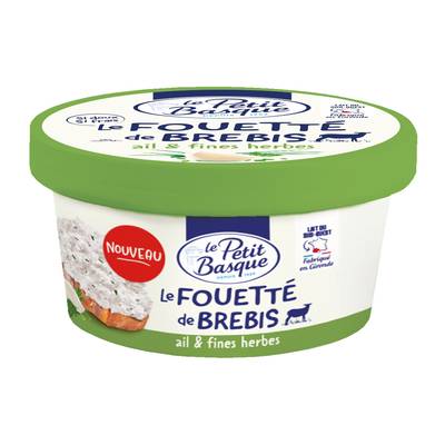 Le Petit Basque Fromage fouetté ail et fines herbes au lait de brebis, 140g
