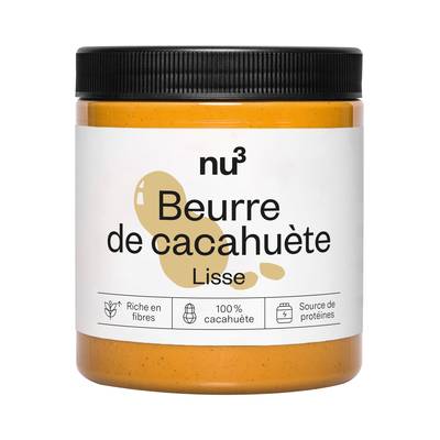 NU3 Beurre de cacahuète Lisse- Smooth, 500g