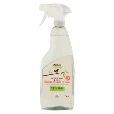 Auchan Better Life Spray cuisine salle de bain à l'acide citrique, 750ml
