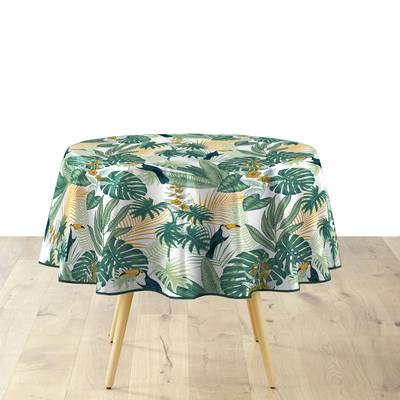Douceur D Interieur Nappe ronde en PVC Guyana, 160 cm