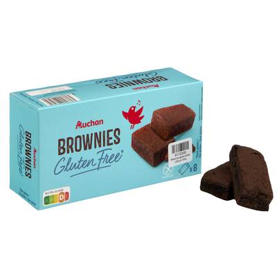 Auchan Brownies sans gluten sachets individuels x8, 240g