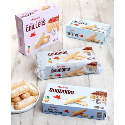 Auchan Biscuits cuillers dégustation aux oeufs frais, 150g