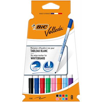 Bic Feutres Velleda Effacable, 8 feutres