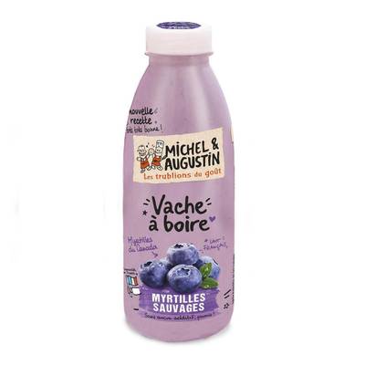 Michel et Augustin Yaourt à boire myrtille cassis, 500ml