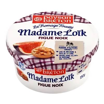Paysan Breton Fromage Fouetté Figue Noix Madame Loïk, 150g