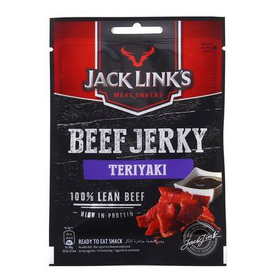 Jack Links Beef Jerky Teriyaki - Snack de boeuf séché, 25g