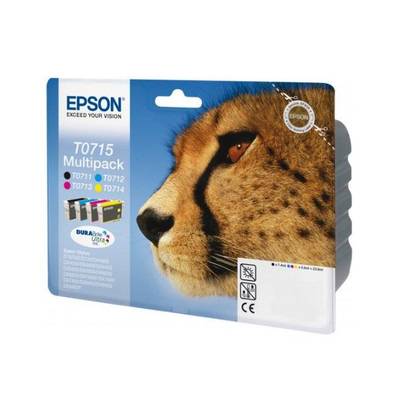 Epson Cartouches d'encre multipack Guépard- T0715, 4  cartouches