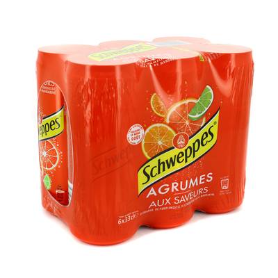 Schweppes Soda saveur Agrumes, 6x33cl