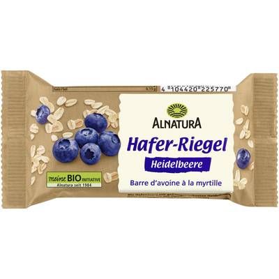 Alnatura Barre d'Avoine à la Myrtille Bio, 60g