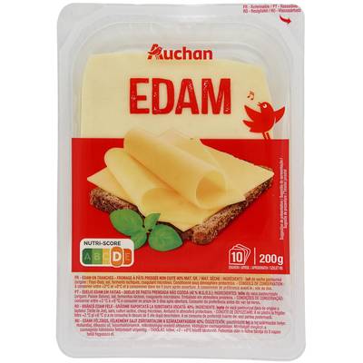 Auchan Edam en tranche, 200g