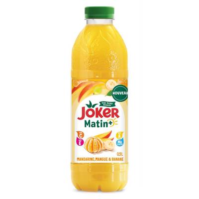 Joker Matin+ Mandarine mangue banane, sans sucres ajoutés, 90cl