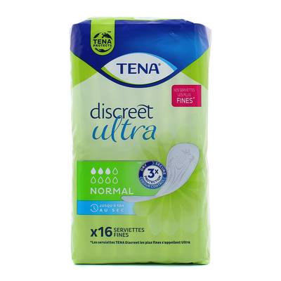 Tena Serviette ultra dsicreet normal, 16 serviettes