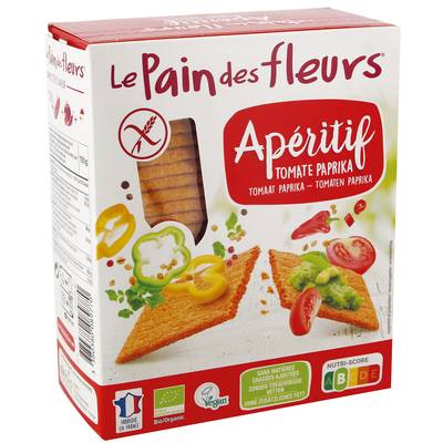 Le pain des fleurs Tartine apéro tomate paprika bio, 150g