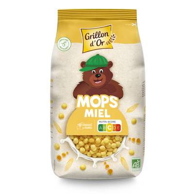 Grillon Or Céréales Mops Miel BIO, 300g
