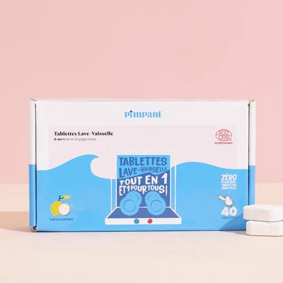 Pimpant Tablette lave vaisselle Sans Film, 40 tablettes