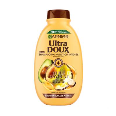 Garnier - Ultra Doux Shampoing Nutrition Intense Cheveux Bouclés Avocat Karité, 300ml
