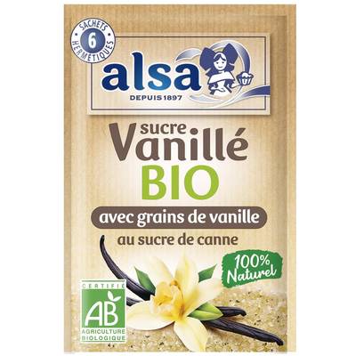 Alsa Sucre vanillé, 6 sachets, 45g