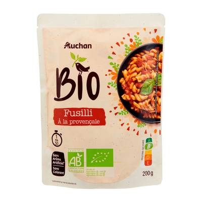 Auchan BIO Pâtes Fusili à la Provençale Micro-ondes Express Bio, 200g