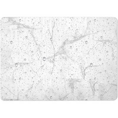 Douceur D Interieur Tapis De Bain à Motifs Aqua Blanc, 50 x 70 cm