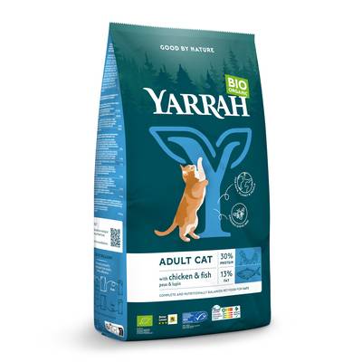 Yarrah Croquettes bio au poisson Chat Adulte, 800g