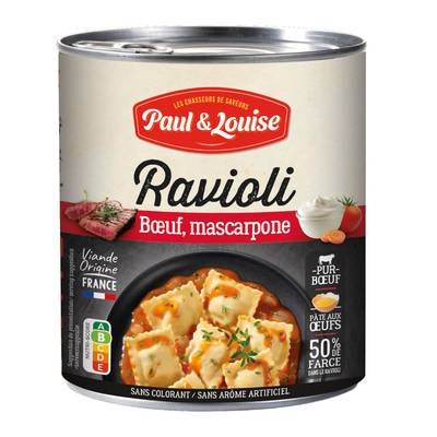 Paul & Louise Ravioli au Boeuf et Mascarpone, 800g