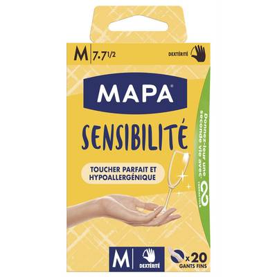 Mapa Gants fin sensible M, 20 pièces