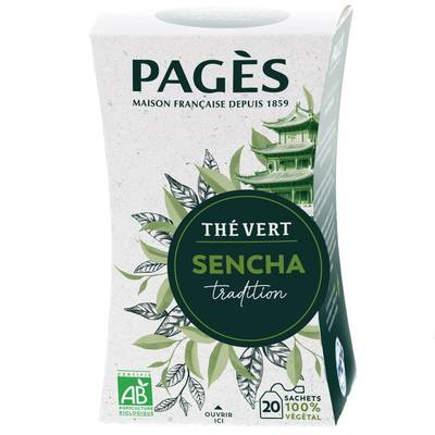 Pagès Thé Vert Doux Bio, 20 sachets