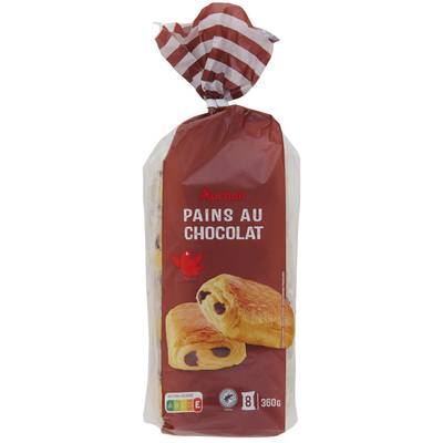Auchan Pains au Chocolat, 8 pains - 360g