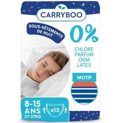 Carryboo Sous-vêtements de nuit absorbants Garçons 8-15 ans, 13 culottes