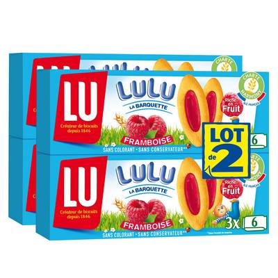 Lu La Barquette de Lulu Framboise, 2 paquets de 2x120g