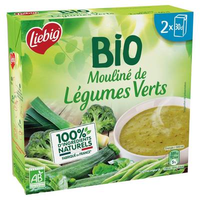Liebig Soupe Mouliné de Légumes Verts Bio, 2x30cl