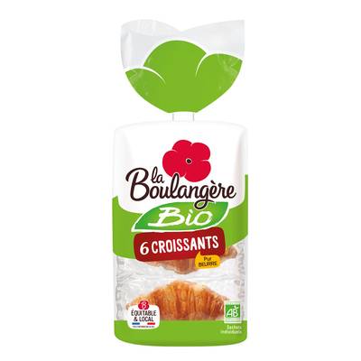 La Boulangère Croissant Bio, 6 croissants - 240g