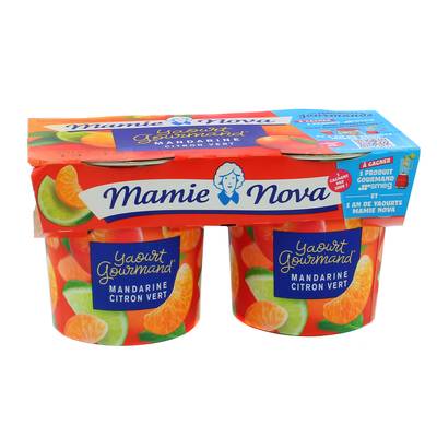 Mamie Nova Gourmand Mandarine - Citron vert, 2x150g